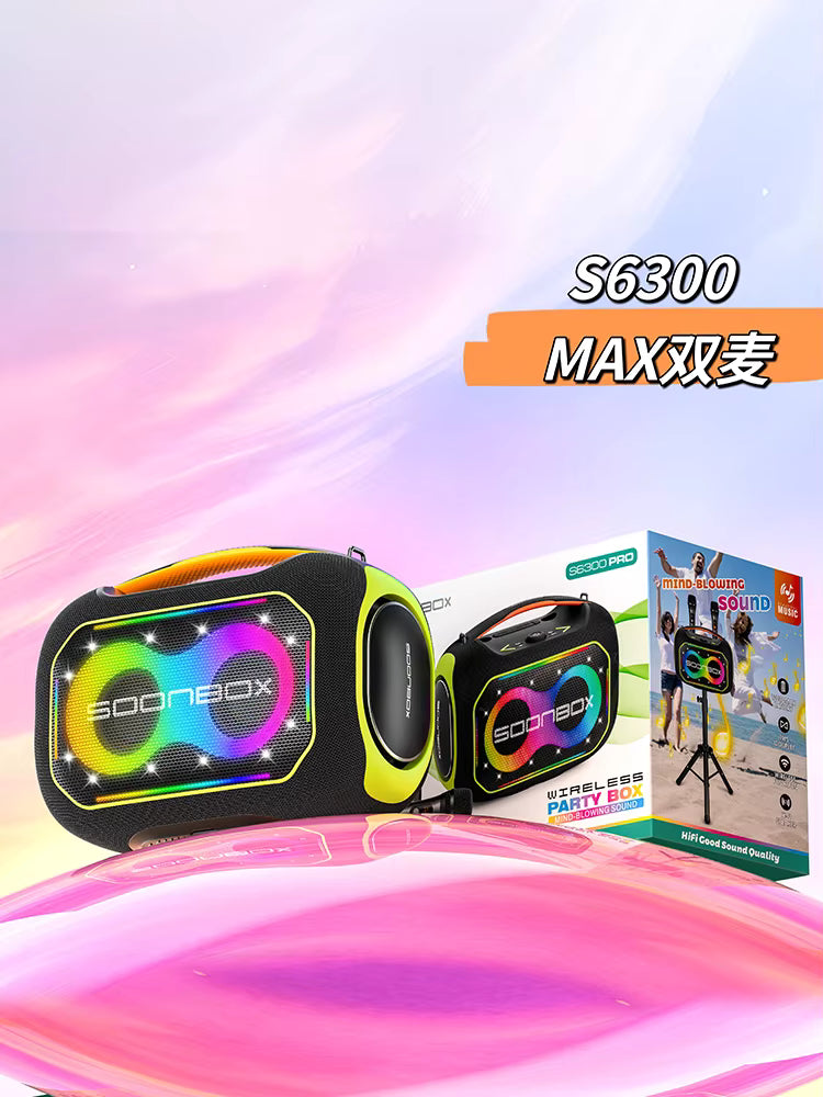 Soonbox S6300MAX Wireless Speaker 200W with Tripod Waterproof Soonbox S6300MAX Wireless Speaker 200W with Tripod Waterproof